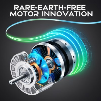 Rare-Earth-Free Ferrite Motor